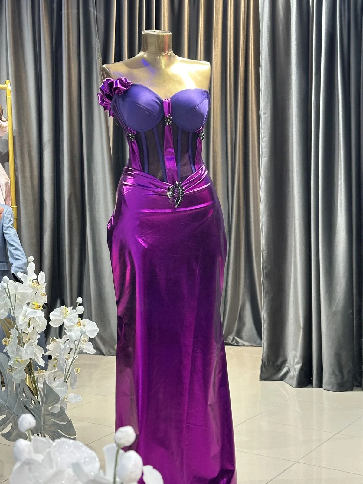 Tailored Elegance, Just for You, purple-dress-flower